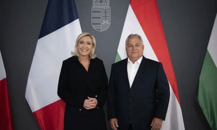 Viktor Orbán Marine Le Pen in 2023