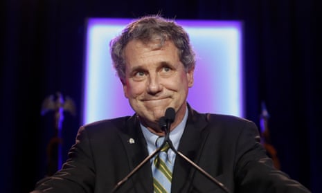 Senator Sherrod Brown pitched himself who could appeal to voters in northern, post-industrial ‘rust belt’ states who backed Donald Trump in 2016.