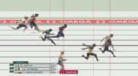 The closest of photo-finishes in the sprinting