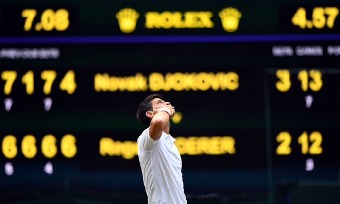 Whitney bunker Groene achtergrond Novak Djokovic beats Roger Federer in five sets to win Wimbledon – as it  happened | Wimbledon 2019 | The Guardian
