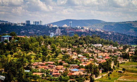A view of the downtown skyline of Kigali, the capital of Rwanda.