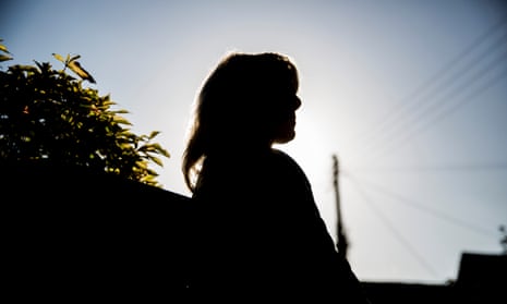 Silhouette of a woman outside