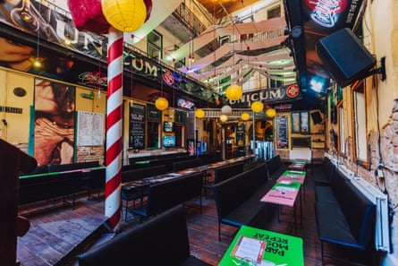 Empty bar, very colourful