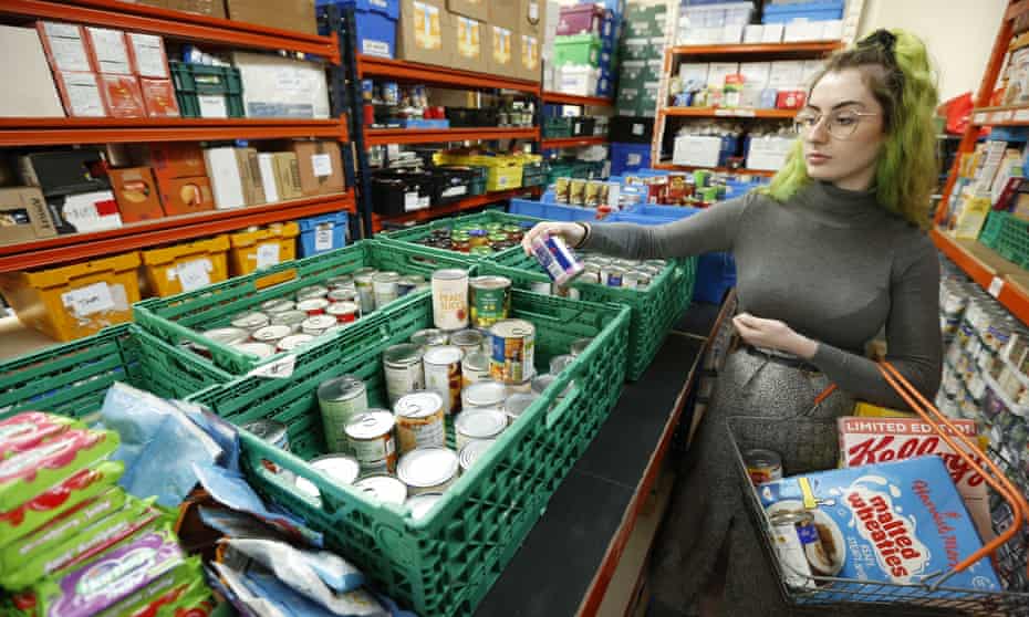 A volunteer at a food bank in Glasgow: ‘There have been massive rises in the number of people needing support.’