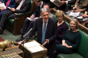 The Chancellor of the Exchequer Philip Hammond delivers his Spring Statement in the House of Commons yesterday