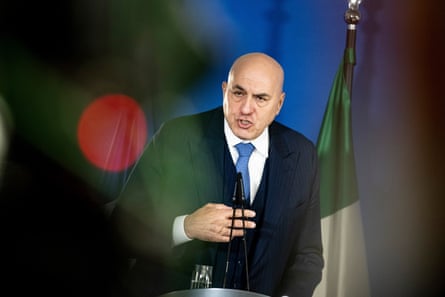 Guido Crosetto wearing his official robes