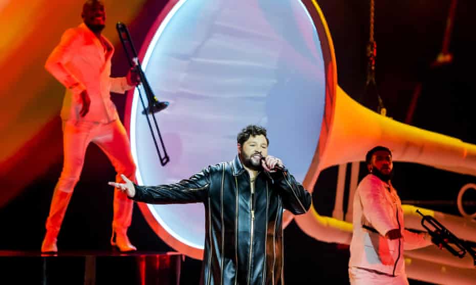 James Newman performs at Eurovision in Rotterdam this year.