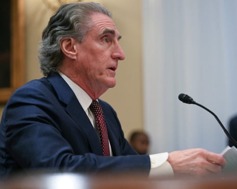 Doug Burgum testifies during a House committee on natural resources hearing, to examine the 2027 budget for the Department of the Interior, 13 May 2026.