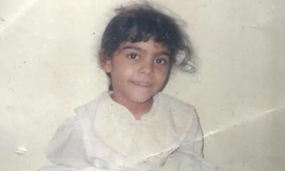 A photograph released by Israa al-Ghomgham’s supporters showing her as a young girl.