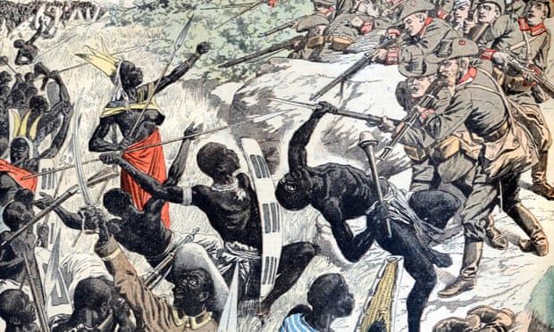 Detail of Battle Between Herero Warriors and German Colonials, February 1904.