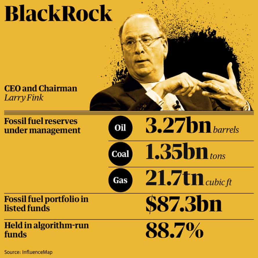 Fossil fuel holdings: BlackRock
