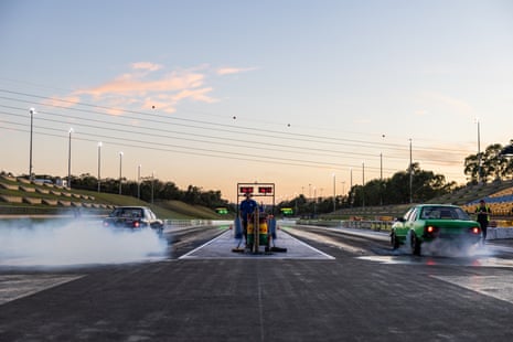 Sammy-Jo Johnson stages alongside a fellow racer from her Dialled-in team.