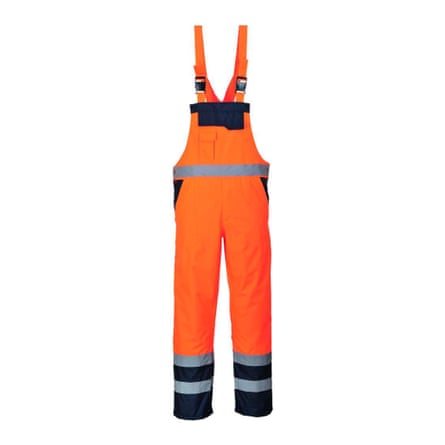 Portwest Contrast Bib & Brace Orange/Navy