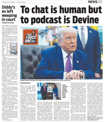 Miranda Devine writing about her interview with Donald Trump.