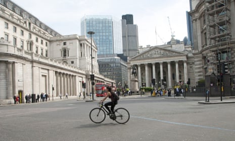 Traffic-free Bank junction following the new restrictions on 22 May