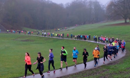 Parkrunners at an event in Leeds.