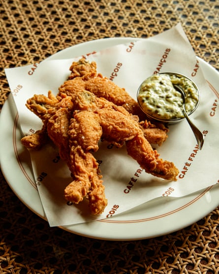 ‘Feast upon their bottoms’: crispy frog’s legs with sauce ravigote at Café François, London.