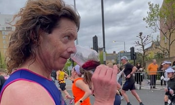 London Marathon runner wine challenge goes viral<br>Undated handout photo of Tom Gilbey, 52, a wine connoisseur who blind tasted a different glass of wine after completing each mile of the London Marathon, said he was "honoured" his challenge went viral on social media, prompting an influx of donations. Issue date: Tuesday April 23, 2024. PA Photo. Tom stopped 25 times during the race to sample a glass of wine and guess the beverage's vintage, grape variety and country of origin before continuing on towards the finish line. See PA story SOCIAL Wine. Photo credit should read: Tom Gilbey/PA Wire NOTE TO EDITORS: This handout photo may only be used in for editorial reporting purposes for the contemporaneous illustration of events, things or the people in the image or facts mentioned in the caption. Reuse of the picture may require further permission from the copyright holder.