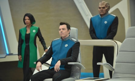 The Orville: Penny Johnson Jerald, Seth MacFarlane and Peter Macon in the space adventure series