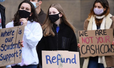 Edinburgh University students protesting last year.