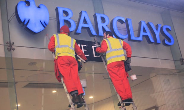 Greenpeace stages an anti-tar sands pipelines protest at Barclays Bank in Piccadilly Circus