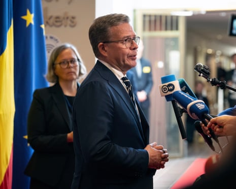 Finnish prime minister Petteri Orpo attends a meeting in Rovaniemi, Finland.