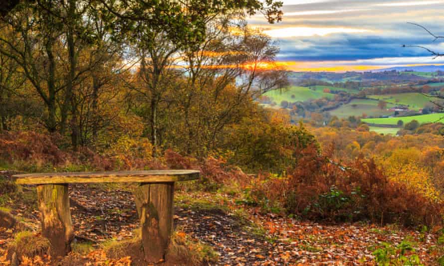 Autumn sunset views from Kinver Edge