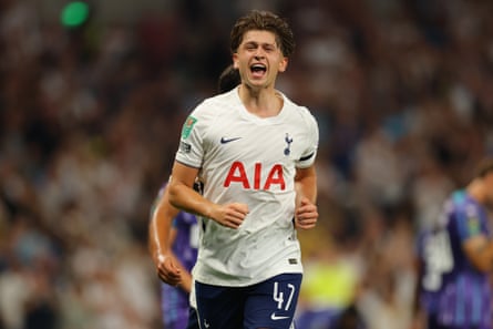 Mikey Moore of Tottenham Hotspur