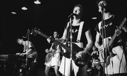 Devo playing at Max’s Kansas City in New York, 1977