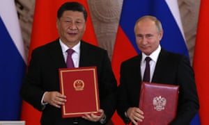 Chinese president Xi Jinping and Russian counterpart Vladimir Putin meet at the Grand Kremlin Palace in Moscow on Wednesday.
