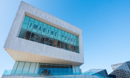 Imagine Peace sign at the John and Yoko Exhibition, Museum of Liverpool