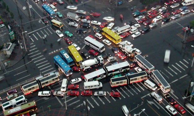 Beijing’s bustling Chaoyang district as groundwater pumping causes the soil to collapse, satellite measurements show. Photograph: EPA Beijing’s bustling Chaoyang district as groundwater pumping causes the soil to collapse, satellite measurements show. Photograph: EPA