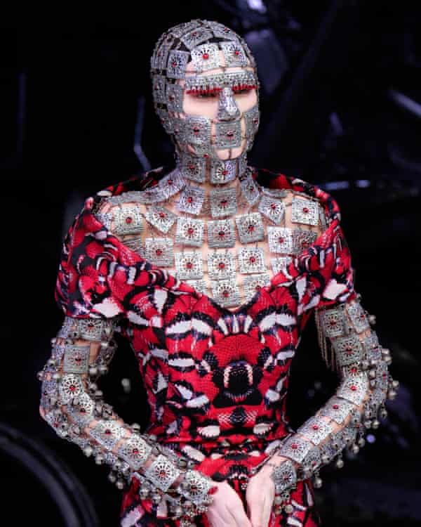 A model from McQueen's Fall/Winter 2009 collection