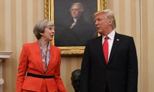 Theresa May with Donald Trump