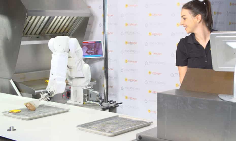 Flippy, a robot cook that works at Caliburger in Pasadena.