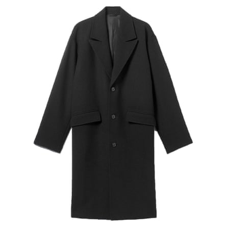 Weekday single breasted wool-blend overcoat