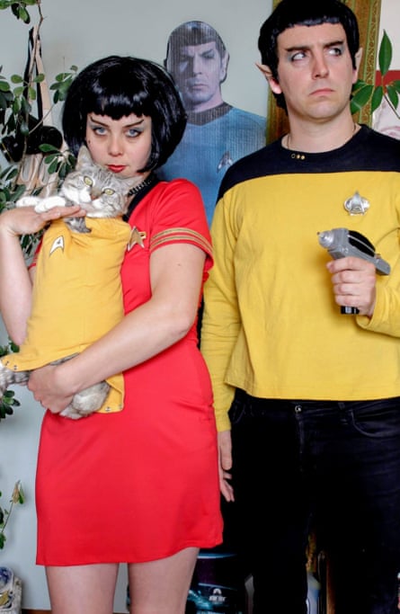 Kate and Tom dressed up in Star Trek costumes