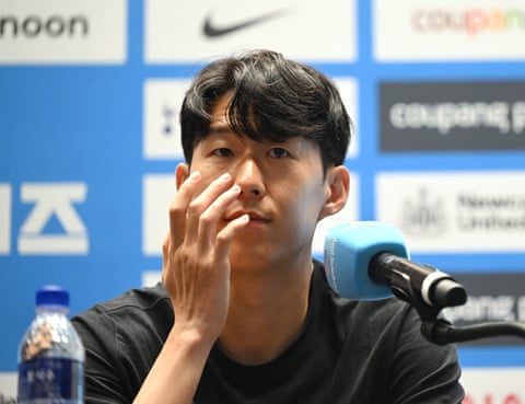 Tottenham Hotspur's Son Heung-min during a press conference