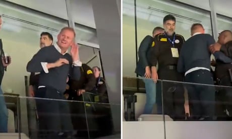 Alf Inge Haaland escorted from VIP seat at Champions League semi-final – video