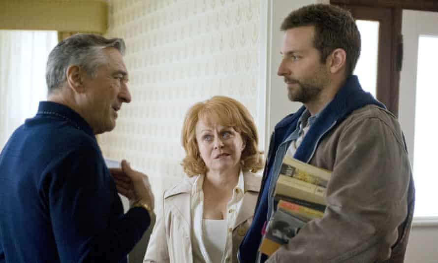 Jackie Weaver, centre, in Silver Linings Playbook with Robert De Niro and one of her ‘prominent children’, Bradley Cooper.