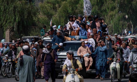 Taliban fighters patrolling the streets in Kabul