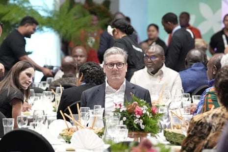 Keir Starmer at the Chogm opening banquet in Samoa.
