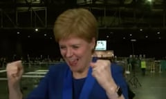 Nicola Sturgeon celebrates Jo Swinson losing her seat