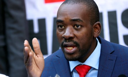 The Movement for Democratic Change leader Nelson Chamisa in Harare, Zimbabwe.