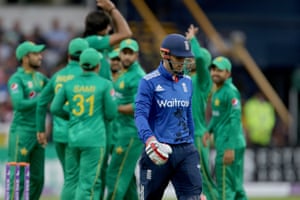 Alex Hales is out for eight after being dismissed by Irfan.
