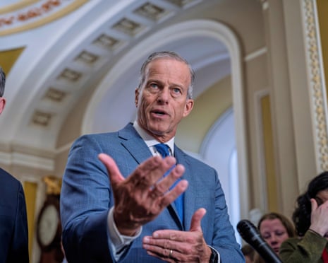 John Thune reflects on Donald Trump's State of the Union address at the US Capitol, 25 February 2026.