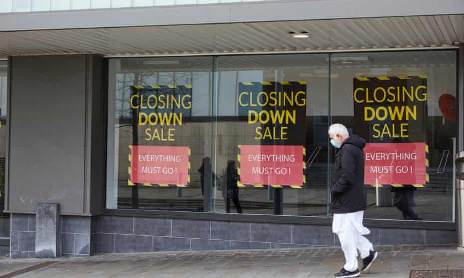 Closing down signs in Oldham. The mayor of Greater Manchester said he expected his region to be placed in tier 3.
