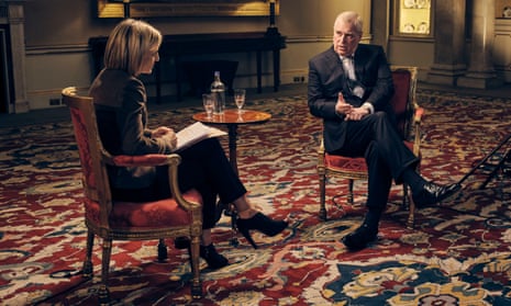 Prince Andrew during his interview with Emily Maitlis