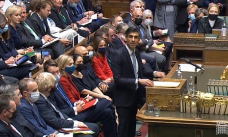 Rishi Sunak delivering his budget to the House of Commons