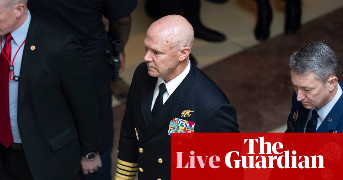 Top Democrat calls Navy admiral briefing about ‘double-tap’ strike on vessels ‘one of the most troubling things I’ve seen’– live | Trump administration Top Democrat calls Navy admiral briefing about ‘double-tap’ strike on vessels ‘one of the most troubling things I’ve seen’– live | Trump administration
